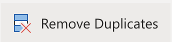 Remove duplicates button
